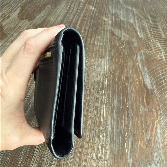 Coach slim cross grain Tri fold wallet black - Picture 6 of 10